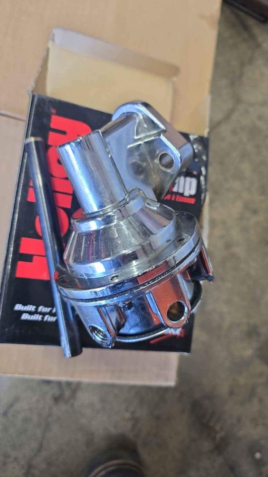 chrome bbc fuel pump w/rod