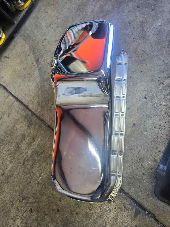 chrome sbc oil pan