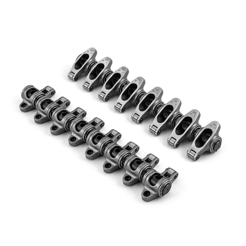 Chevy SBC 350 1.5 Ratio 3/8" Stainless Steel Roller Rocker Arm Set