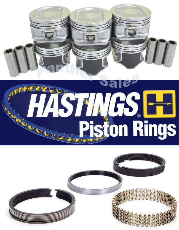 Hypereutectic Coated .030" Pistons Moly Rings fit 1996-06 4.0 Jeep YJ TJ