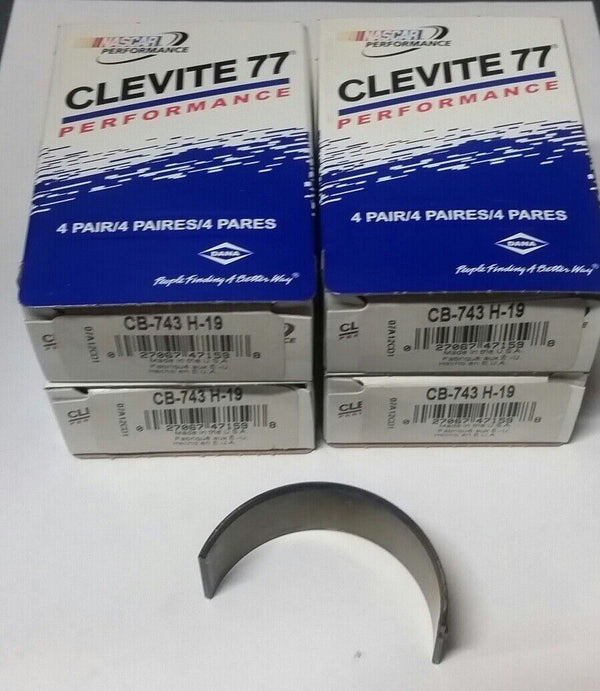 Chevy 396 427 454 502 Clevite .019" Rod Bearing Set CB743H-19 Race Bearings