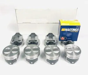 289 302 Ford Hypereutectic Coated Flat Top Pistons Set 8 Rings 040