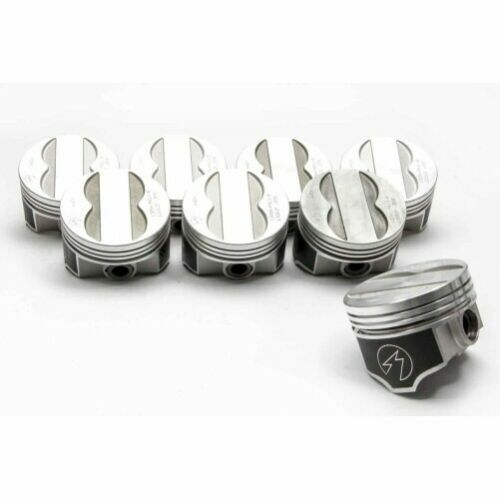 Speed Pro Forged Coated Skirt Flat Top 4VR Pistons Pontiac 400 Set 8 +.030"