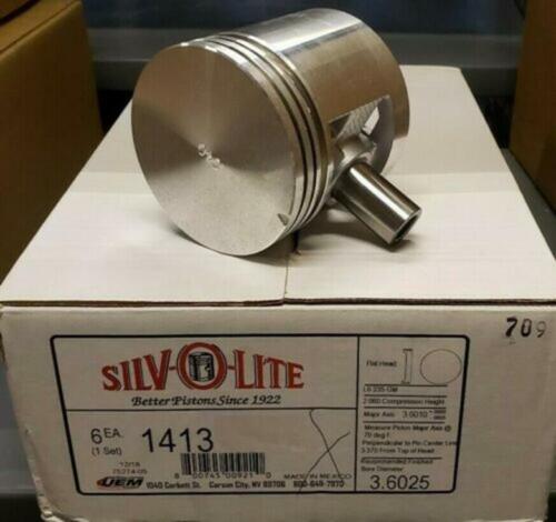 Silvolite 1413 Piston set of 6 STD Pistons for 1941-1962 GM Chevy 235 6 cyl