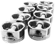 Enginetech P5036(8) Flat Top Coated Skirt Pistons Set for 2005-2009 Chevrolet GM LS 4.8L 5.3L Engines