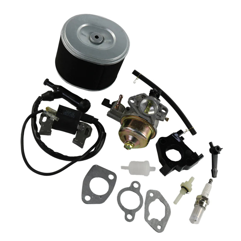 CARBURETOR W/ IGNITION COIL SPARK PLUG AND AIR FILTER KIT FOR GX390 13HP HONDA