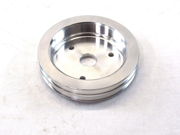 Aluminum BBC Chevy 2 Groove Pulley SWP Crank Pulley Polished E43072P