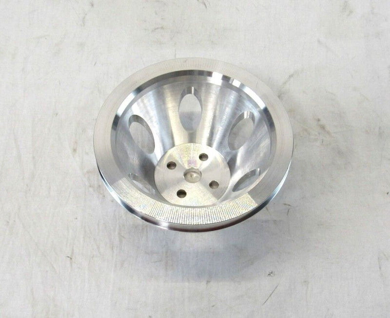 Aluminum SBC Chevy 350-383 Short Water Pump Pulley 1 Groove Satin E43001