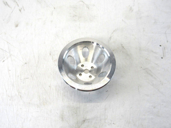 Aluminum BBC Chevy 396-454 Short Water Pump Pulley 1 Groove Satin E43051