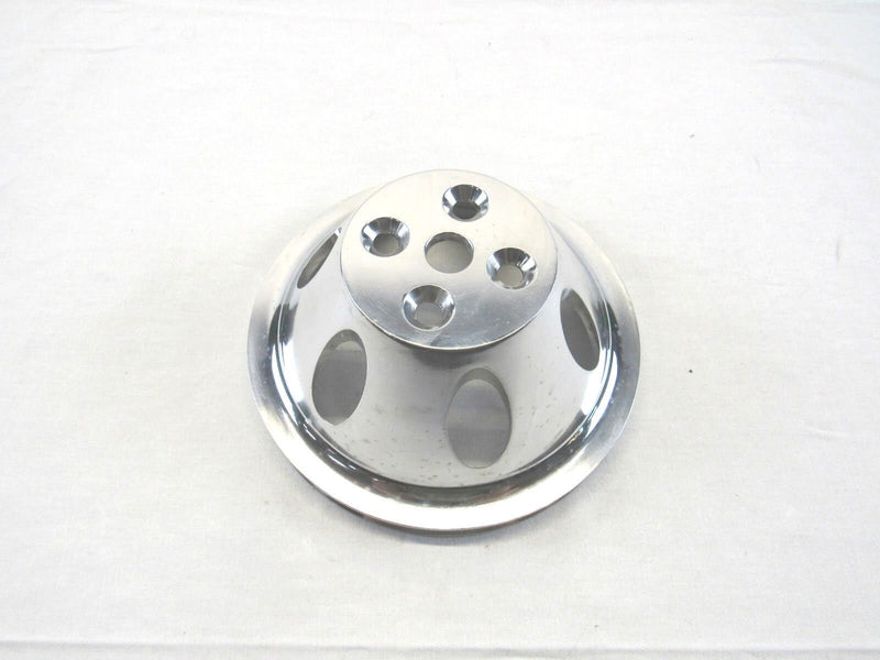 Aluminum BBC Chevy 396-454 Short Water Pump Pulley 1 Groove Polished E43051P