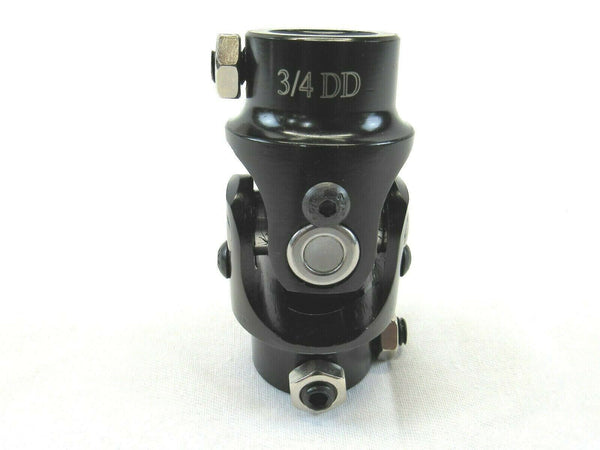 3/4" DD X 3/4" DD Steel Steering Shaft Universal U-Joint Black S83149Bk