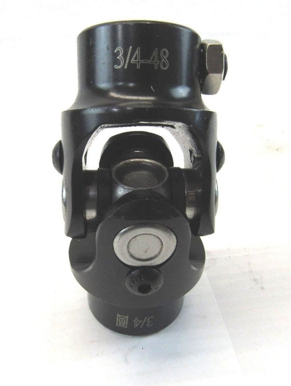 3/4" Round X 3/4''-48 Steel Steering Shaft Universal U-Joint Black S83108