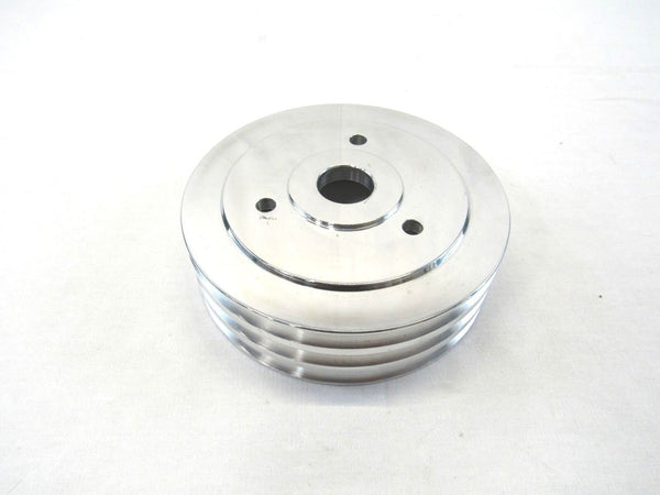 Aluminum BBC Chevy 396-454 SWP Crank Pulley 3 Groove Polished E43073P