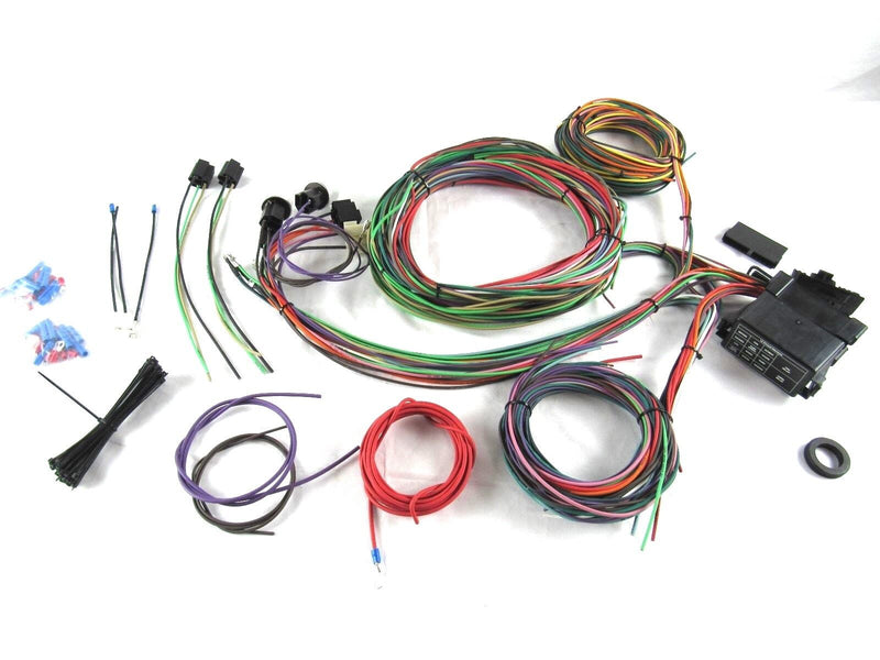 Universal 12 Circuit Wiring Harness Street rod, hot rod, rat rod D31001