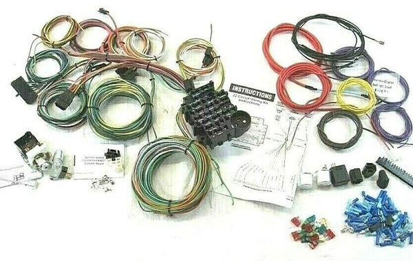 Universal GM 22 Circuit Wiring Harness W/ Fuse Block NEW D31004