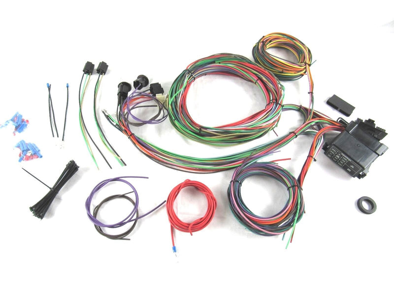 Universal 12 Circuit Wiring Harness Street rod, hot rod, rat rod D31001