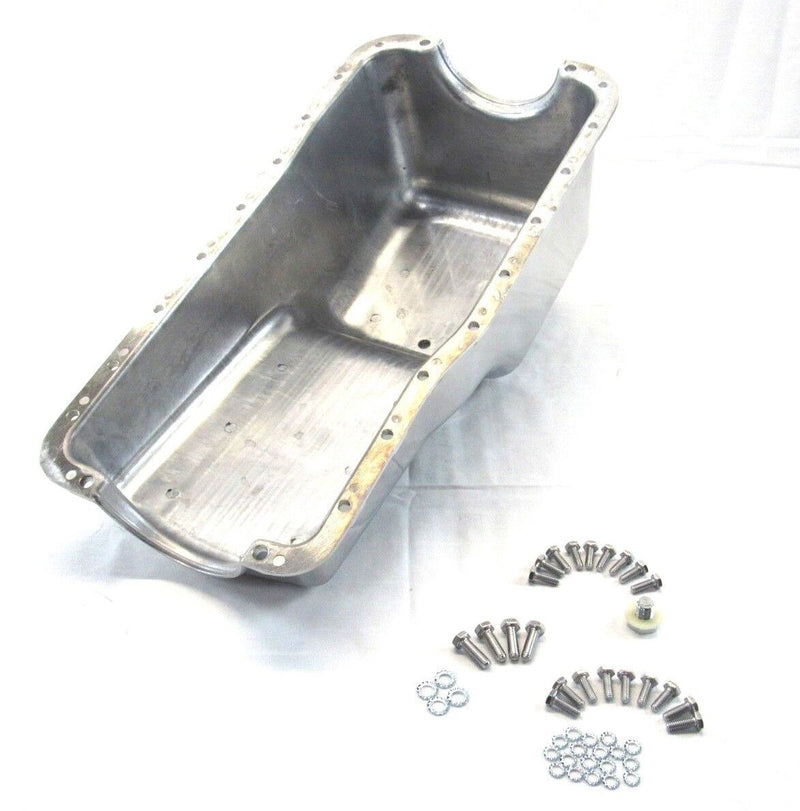 1964-76 SBF Ford 289 302 Finned Front Sump Finned Oil Pan Polished E44005P