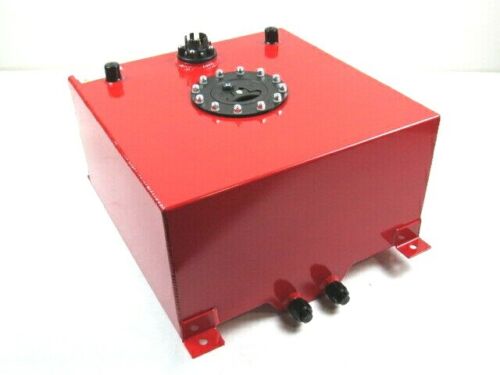 Fabricated Aluminum 10 Gallon Fuel Cell With 0-90ohm Sender Red F51004R