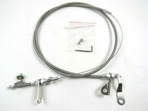 Ford C6 Transmission Kick Down Cable Kit Stainless Steel F53702