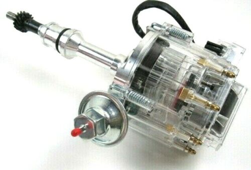 Ford SBF 289 302W HEI Distributor 65k Coil Aluminum RTR Clear Cap D33105C