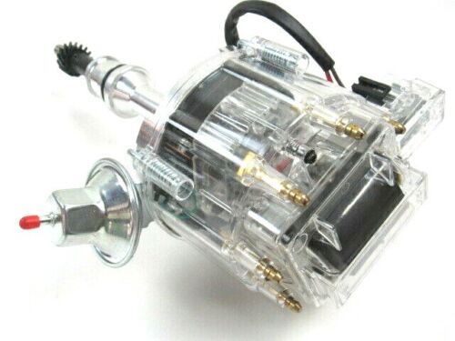 Ford SBF 289 302W HEI Distributor 65k Coil Aluminum RTR Clear Cap D33105C