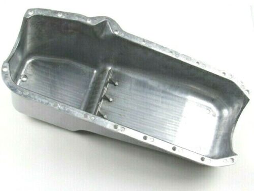 1955-79 Chevy 350 383 Aluminum Finned Oil Pan Driver Side Dip Polished E44001P
