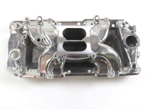 1965-1990 Chevy 396-454 Oval Port AirGap Intake Manifold Polished E42443P