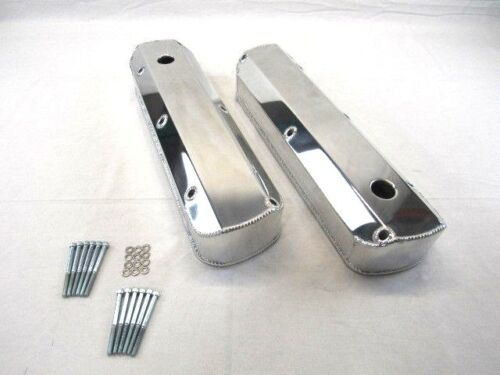 SBF Ford 289/302/351 Fabricated Tall Alum Valve Covers Polished E41343P