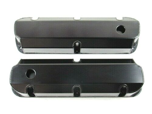SBF Ford 289-351 Fabricated Alum. Tall Valve Cover Set Black Anodize E41341BK