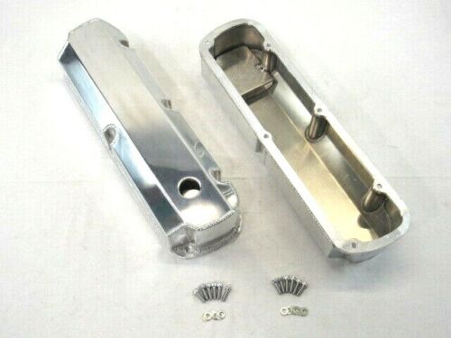 SBF Ford 289 302 Fabricated Tall Aluminum Valve Covers w/ Holes E41341P