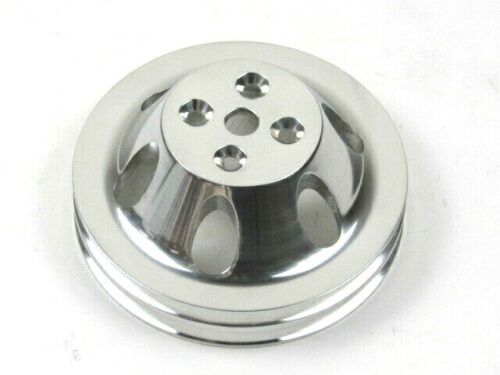 Chevy 396-454 Aluminum Short Water Pump Pulley 2 Groove Polished E43052P