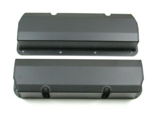 Ford 351C Tall Fabricated Aluminum Valve Cover Pair Black Coated E41355BC