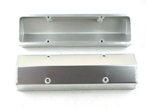 Chevy 327 350 383 Fabricated Alum. Tall Valve Covers Clear Anodized E41307CA