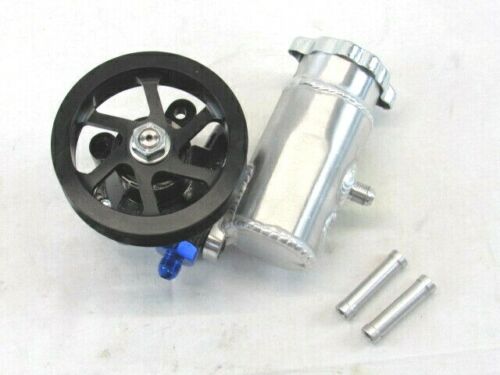 Cast Iron Power Steering Pump w/ Alum Serp. Pulley & Reservoir Black BPS-6002