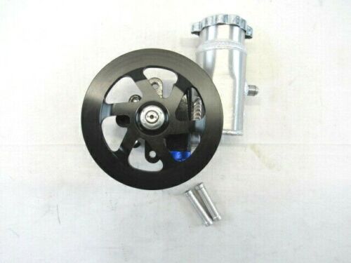 Cast Iron Power Steering Pump w/ 6'' V-belt Pulley & Resevior Black BPS-6004