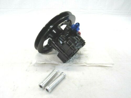 Cast Iron Power Steering Pump w/ 6.0" Aluminum V-belt Pulley Black BPS-6003