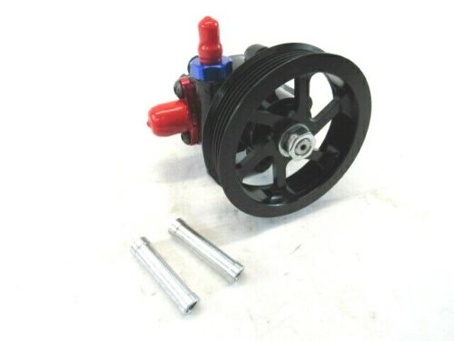Cast Iron Power Steering Pump w/ 4.2" Aluminum Serpentine Pulley Black S86001