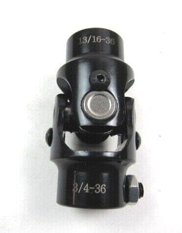 13/16''-36 X 3/4''-36 Steel Steering Universal U-Joint Black S83128BK