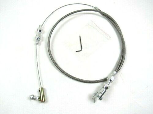 Universal GM Ford Chevy Mopar 36'' Steel Cover Throttle Cable Kit F53708