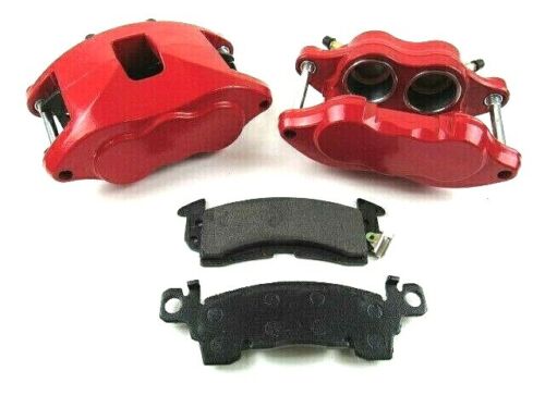 1964-74 GM Replacement Dual Piston Brake Calipers w/ Pads Red B12508R