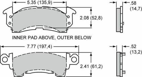1964-74 GM Replacement Dual Piston Brake Calipers w/ Pads Black B12508BK